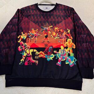 WWF WWE - Men's Crew Neck Sweat Shirt - Size XL (Extra Large)